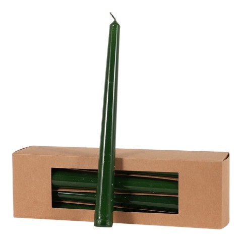 CANDELA SMALTATA H.25XD.21 MM. VERDE SCURO